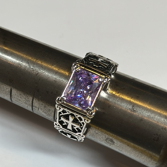Danbury mint amethyst ring I can do all things through Christ - Picture 5 of 5